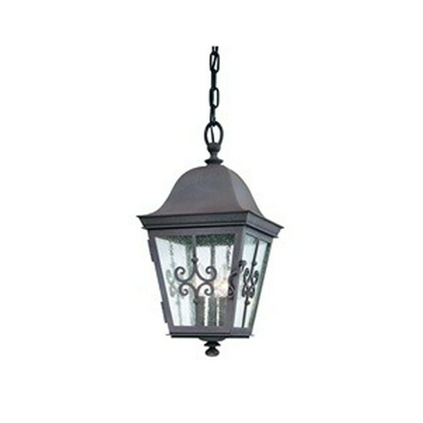 Matte Black Acclaim 5516BK Telfair Collection 2-Light Outdoor Light Fixture Hanging Lantern 